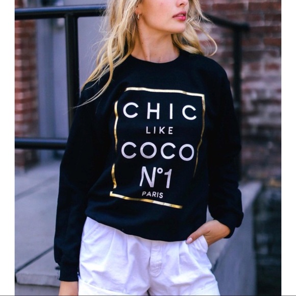 Chic like Coco Graphic Sweatshirt Premium cotton - Picture 2 of 12